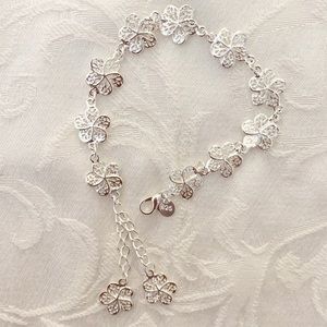 925 Sterling Silver Bracelet Flower Design